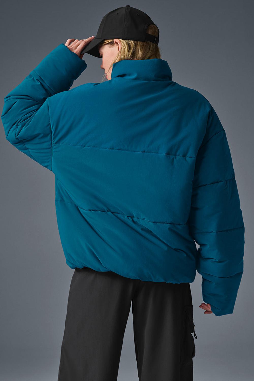 Chaqueta Puffer Alo Yoga Stretch Woven Street Mujer Azules | Colombia  LQPN-42135