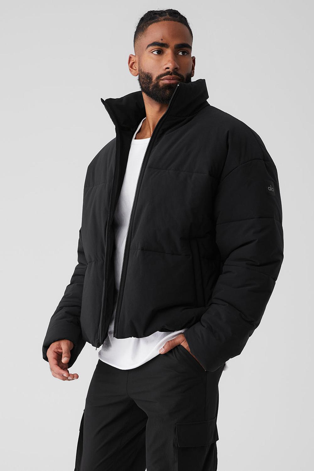 Chaqueta Puffer Alo Yoga Stretch Woven Street Hombre Negras | Colombia  INWB-74162