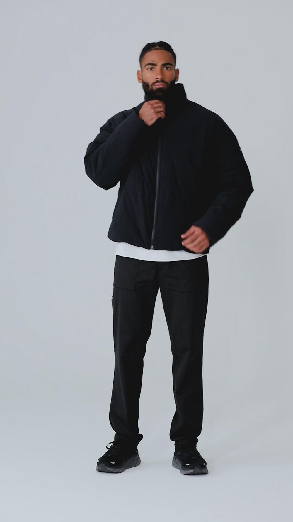 Chaqueta Puffer Alo Yoga Stretch Woven Street Hombre Negras | Colombia  INWB-74162