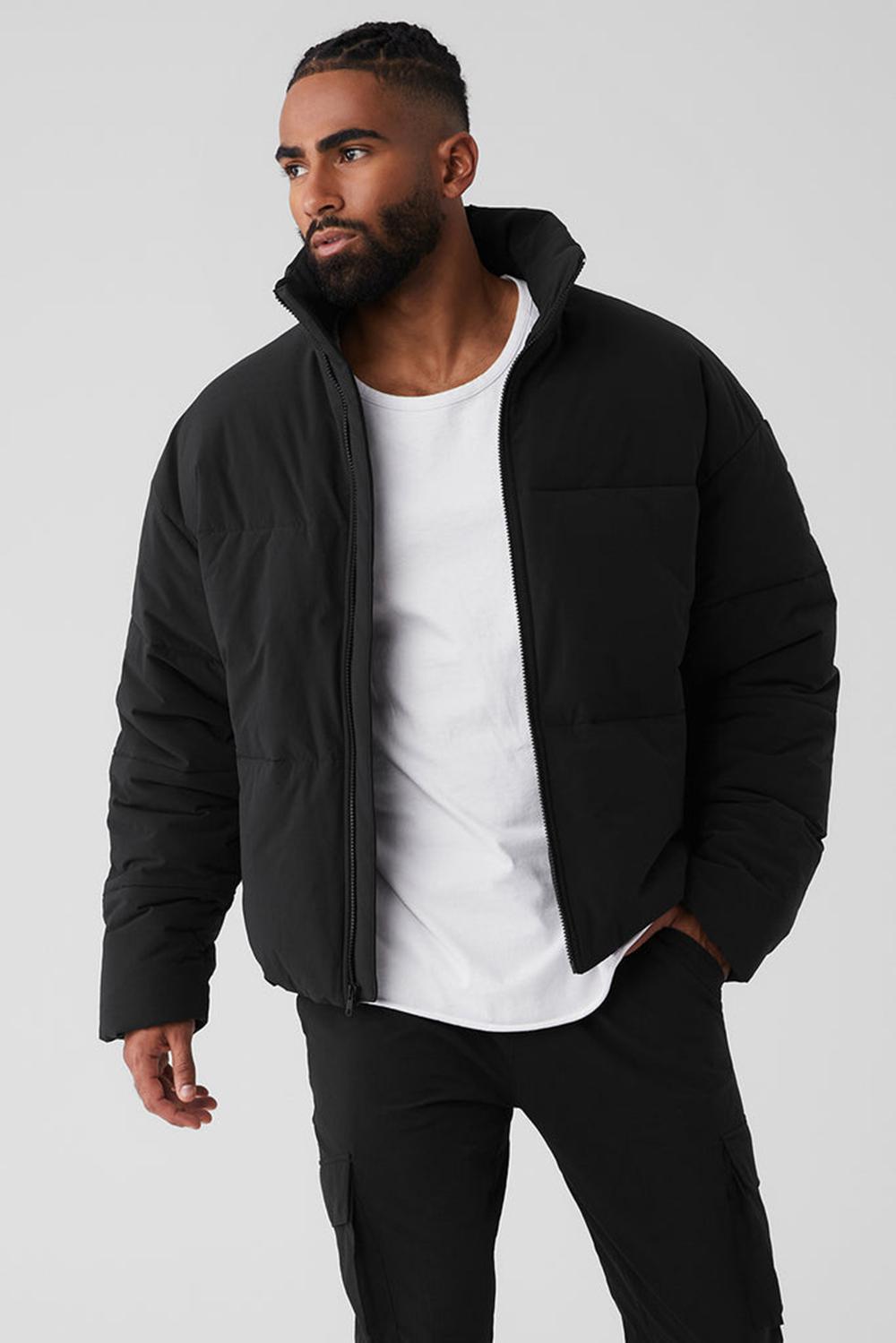 Chaqueta Puffer Alo Yoga Stretch Woven Street Hombre Negras | Colombia  INWB-74162