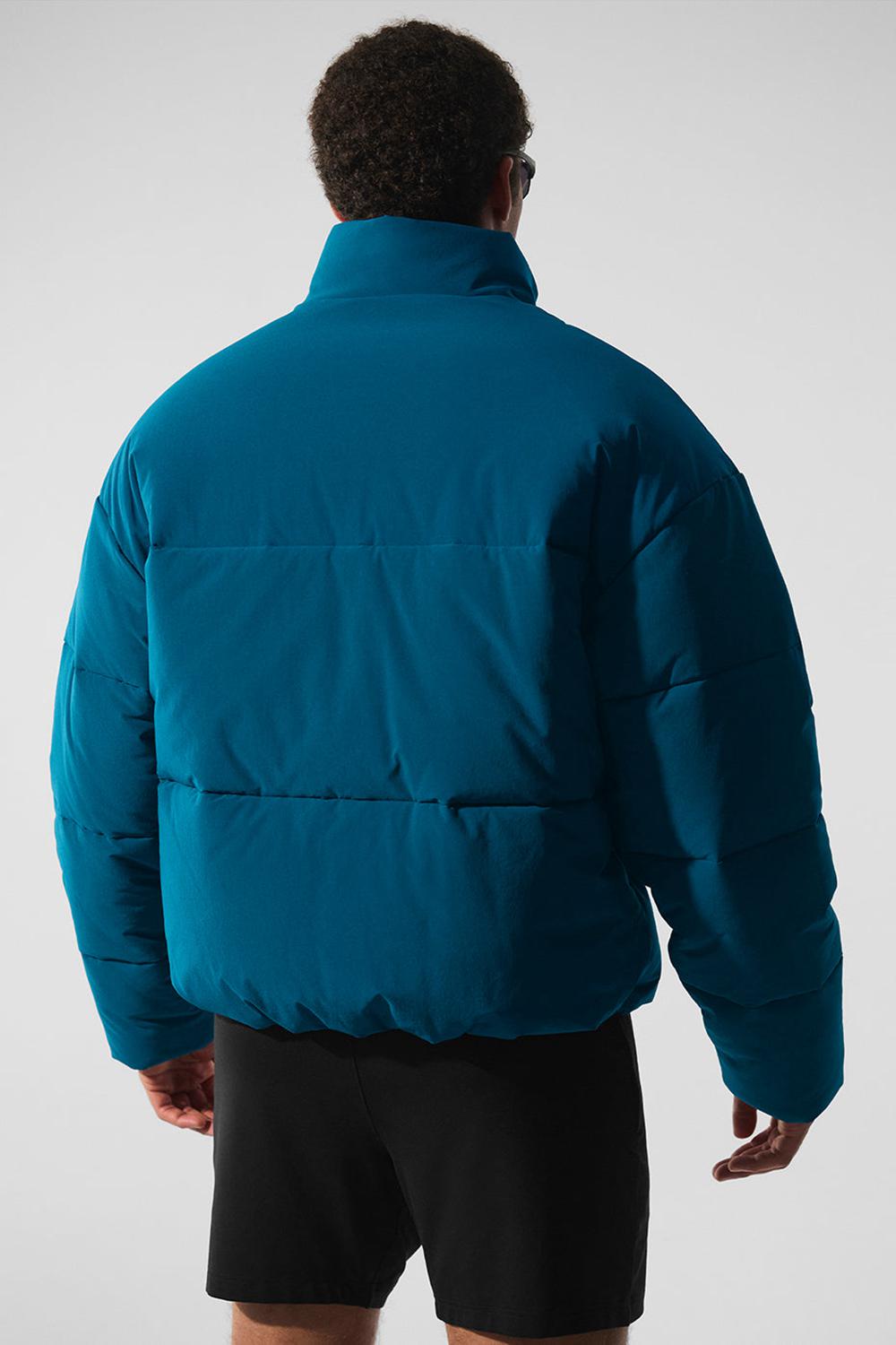 Chaqueta Puffer Alo Yoga Stretch Woven Street Hombre Azules | Colombia  MJKG-46723
