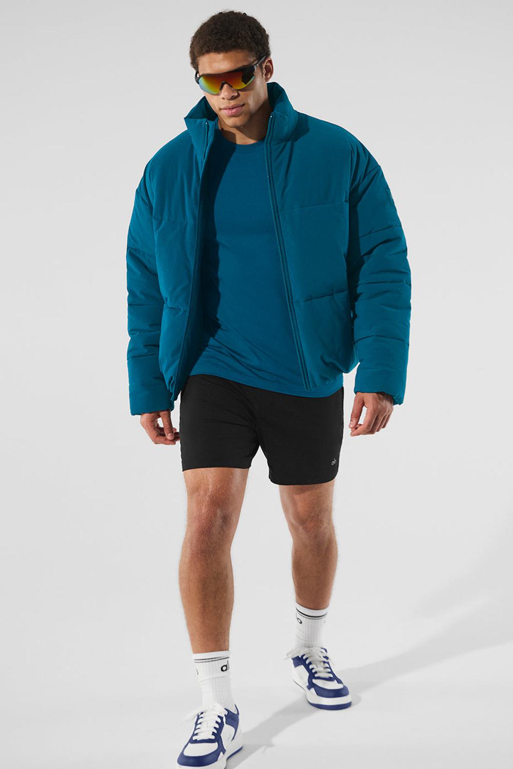 Chaqueta Puffer Alo Yoga Stretch Woven Street Hombre Azules | Colombia  MJKG-46723