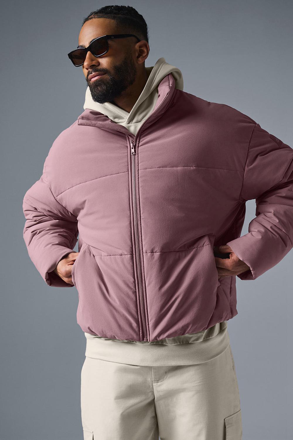 Chaqueta Puffer Alo Yoga Stretch Woven Street Hombre Woodrose | Colombia  PFDZ-51702