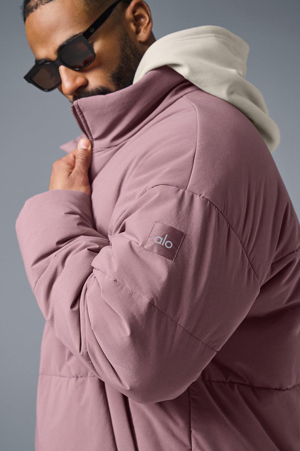 Chaqueta Puffer Alo Yoga Stretch Woven Street Hombre Woodrose | Colombia  PFDZ-51702