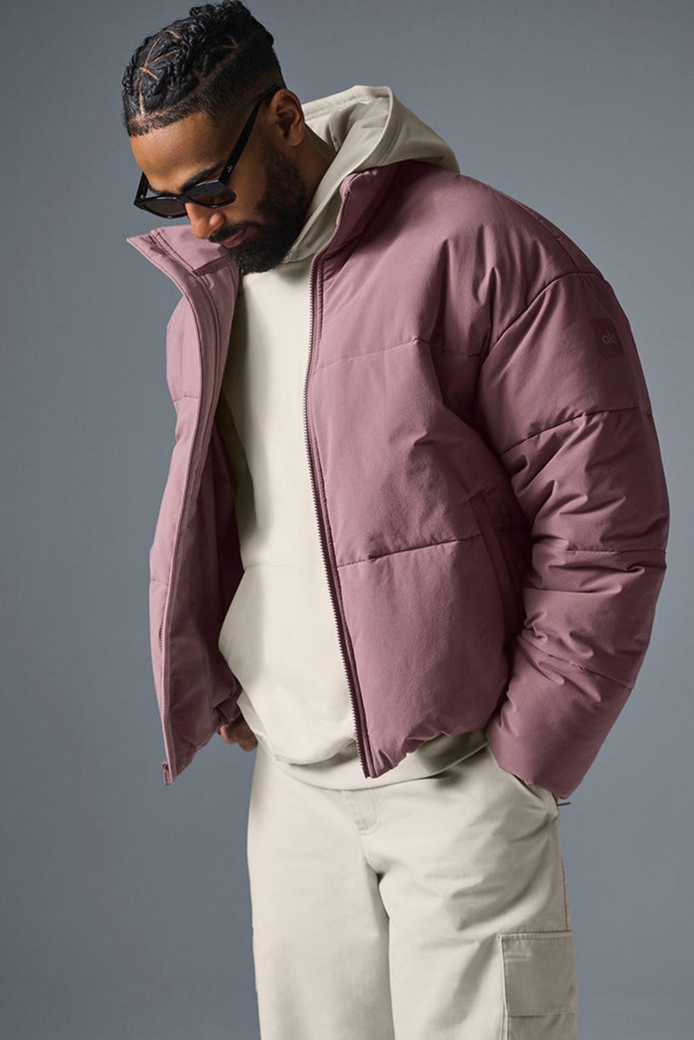 Chaqueta Puffer Alo Yoga Stretch Woven Street Hombre Woodrose | Colombia  PFDZ-51702