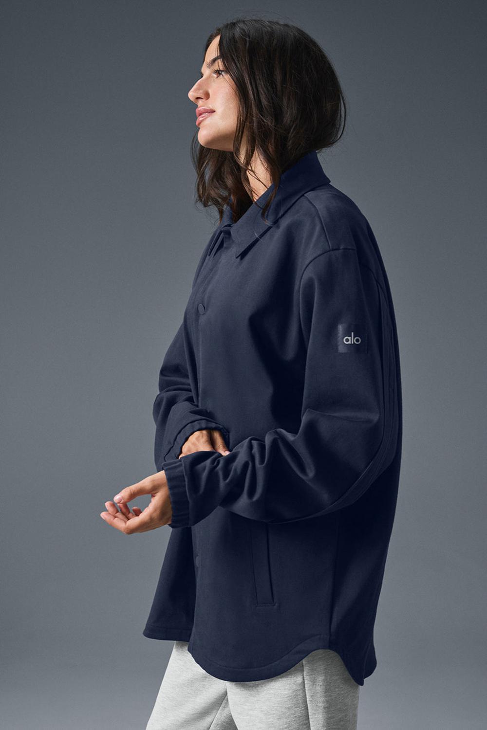 Chaquetas Alo Yoga Edition Sueded Mujer Azul Marino | Colombia  NXKG-18630