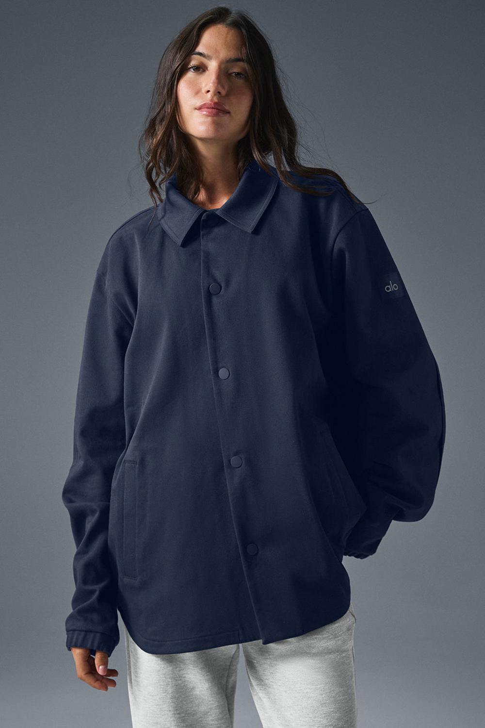 Chaquetas Alo Yoga Edition Sueded Mujer Azul Marino | Colombia  NXKG-18630