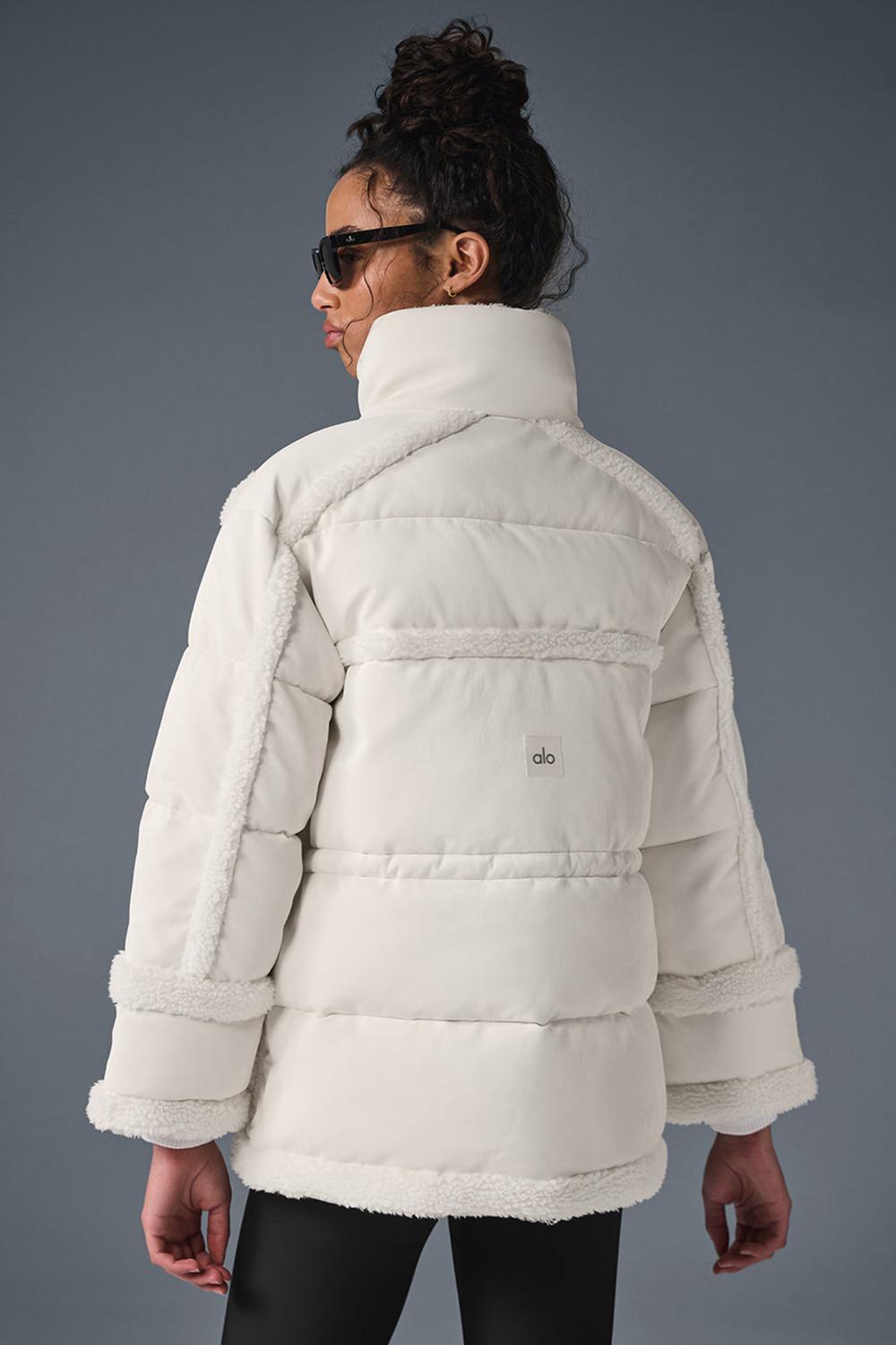 Chaquetas Alo Yoga Ice Breaker Mujer Ivory | Colombia  JWYD-38647