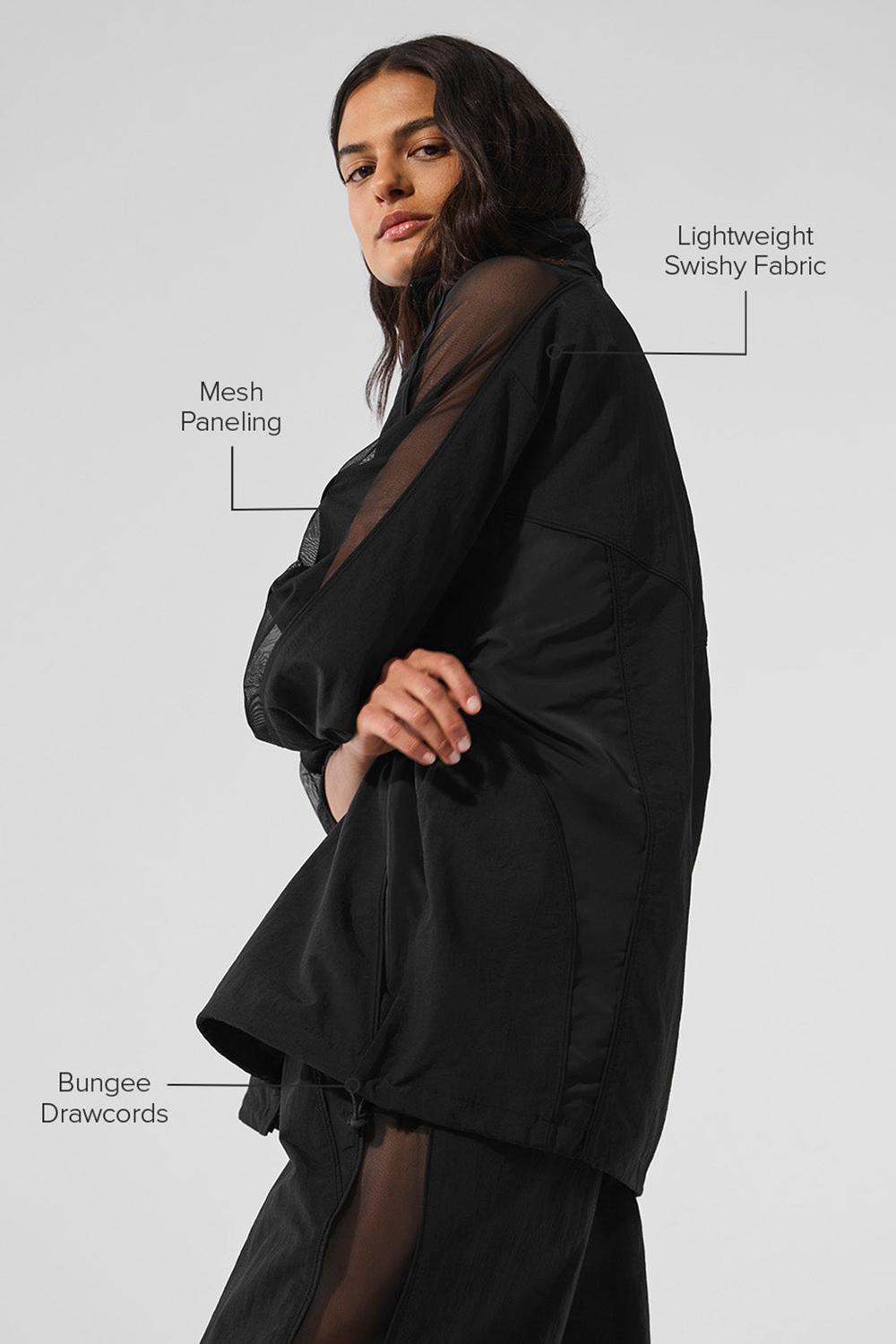Chaquetas Alo Yoga Origin Full-Zip Track Mujer Negras | Colombia  XDNY-62810