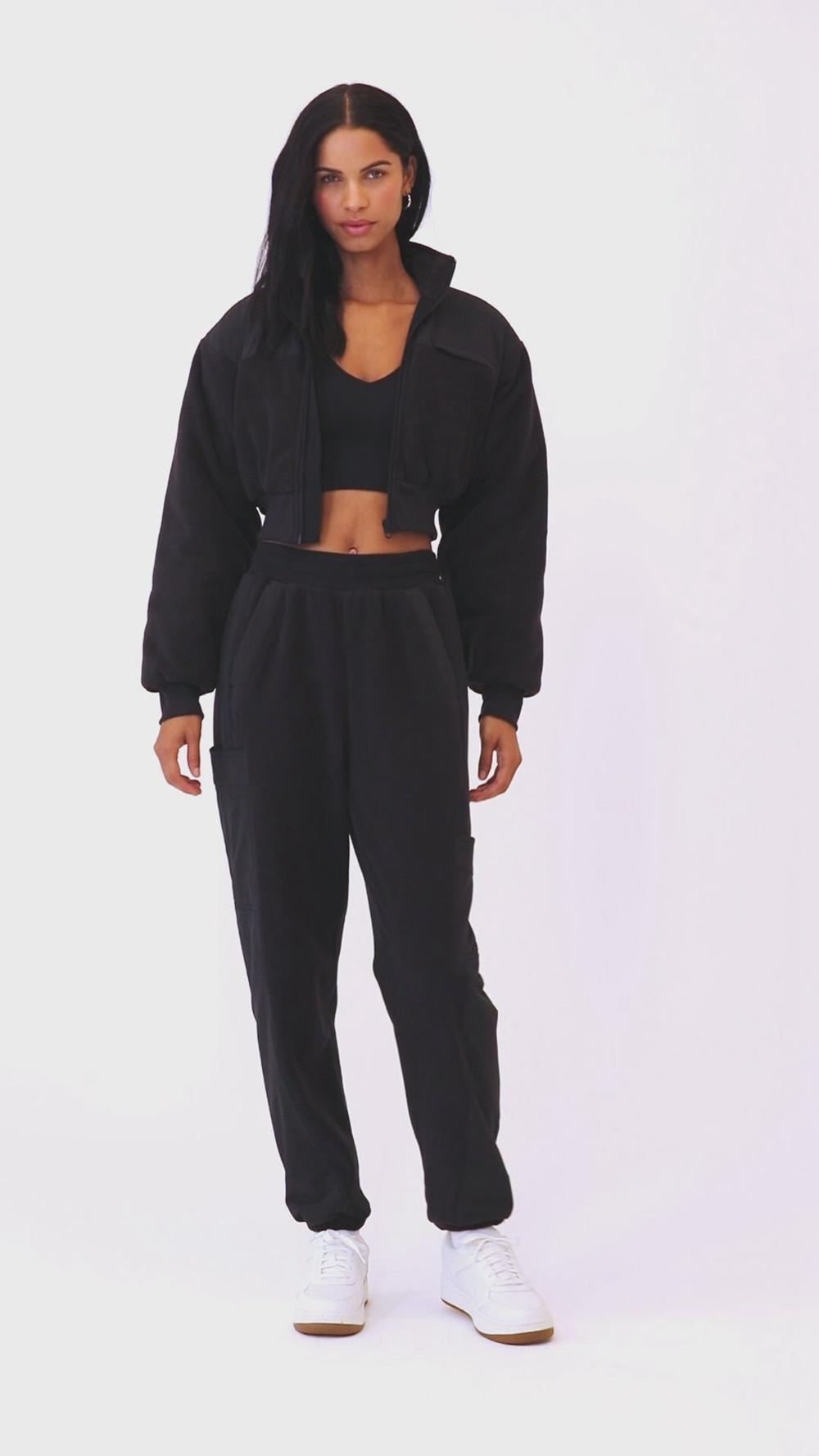 Chaquetas Alo Yoga Polar Fleece Cropped Wintry Mix Mujer Soft Mulberry | Colombia  TBVS-31769