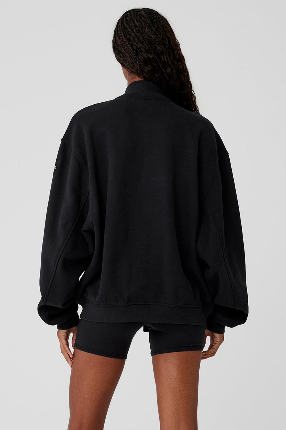 Chaquetas Alo Yoga Renown Varsity Mujer Negras | Colombia  DWAT-42319