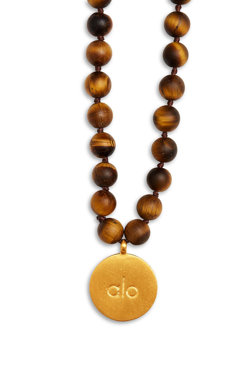 Collares Alo Yoga Tiger’s Eye Mala Mujer Marrones | Colombia  SBJQ-81572