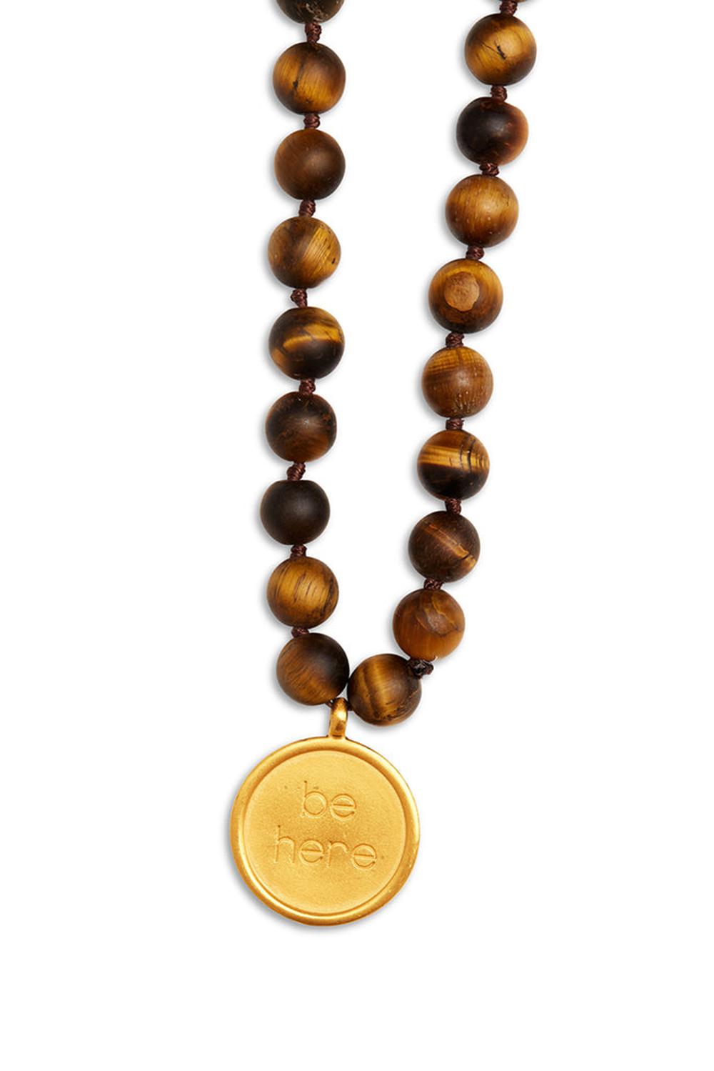 Collares Alo Yoga Tiger’s Eye Mala Mujer Marrones | Colombia  SBJQ-81572