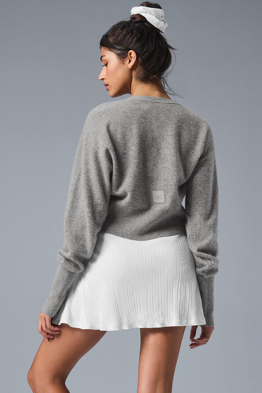 Cárdigan Alo Yoga Cashmere Jet Set Mujer Gris | Colombia  KSQL-12786