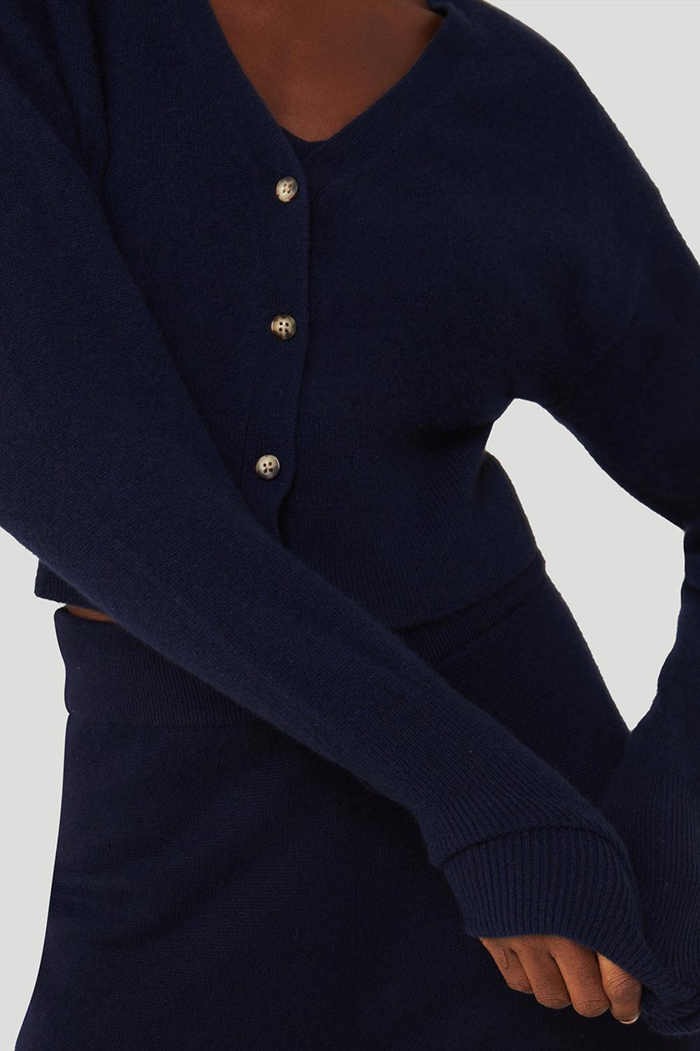 Cárdigan Alo Yoga Cashmere Jet Set Mujer Azul Marino | Colombia  KTWS-02835
