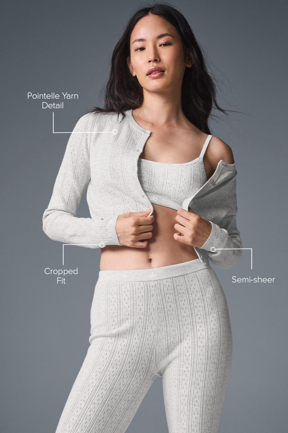 Cárdigan Alo Yoga Pointelle Sweater Be Mine Mujer Gris Claro | Colombia  TVJM-12385
