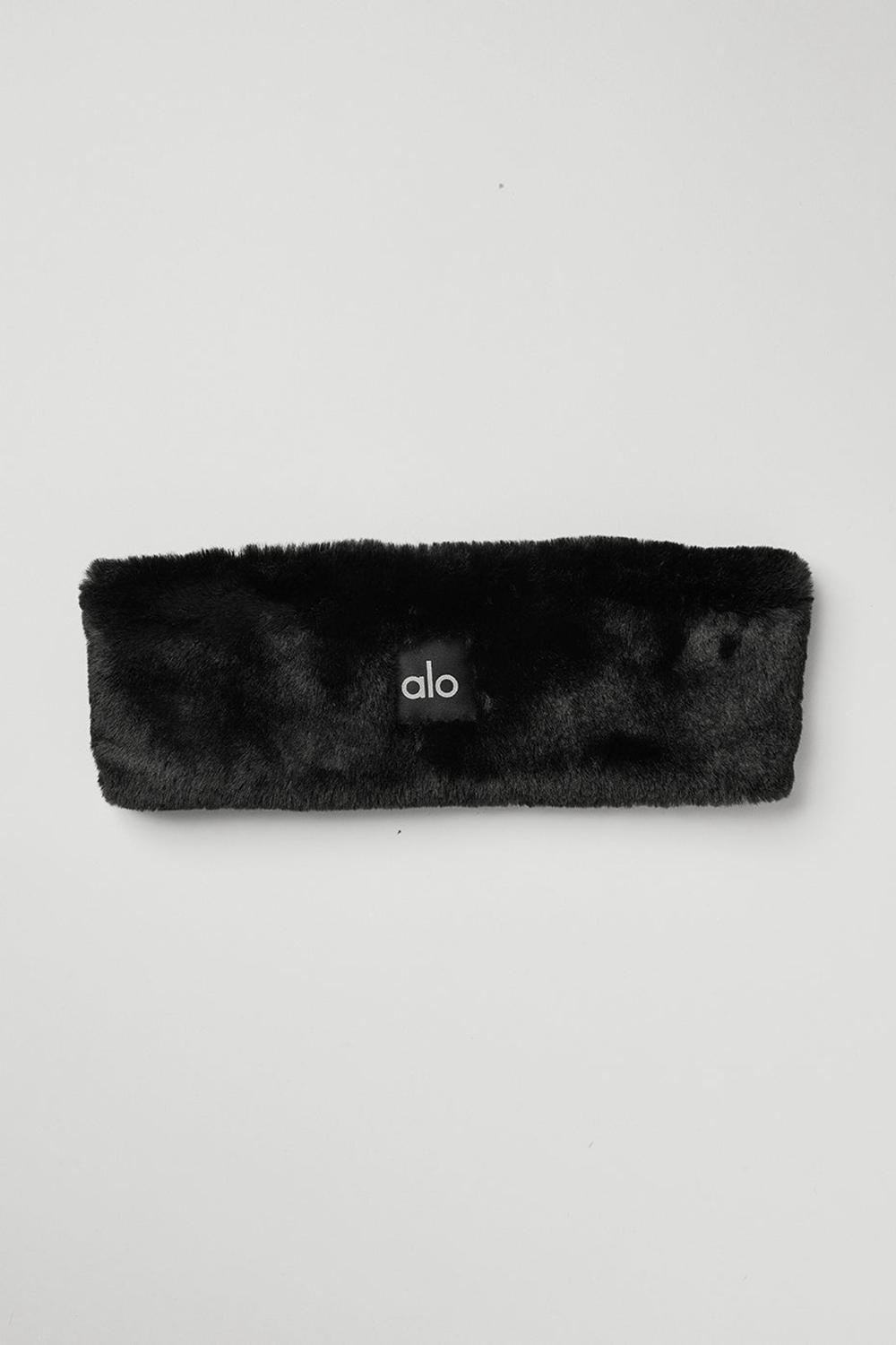 Diadema Alo Yoga Faux Fur Ear Warmers Mujer Negras | Colombia  JOTE-79603
