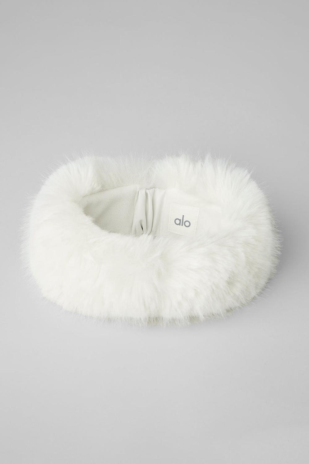 Diadema Alo Yoga Faux Fur Wintersun Mujer Ivory | Colombia  VZSW-95103