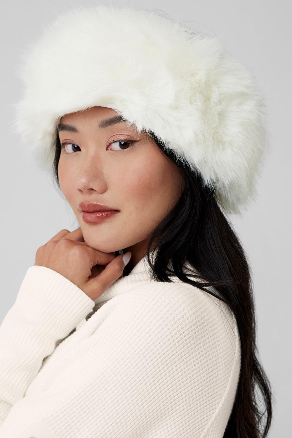 Diadema Alo Yoga Faux Fur Wintersun Mujer Ivory | Colombia  VZSW-95103