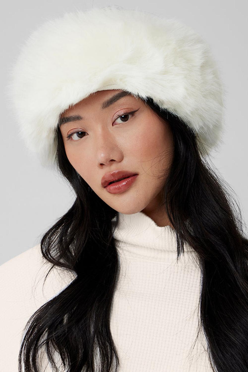 Diadema Alo Yoga Faux Fur Wintersun Mujer Ivory | Colombia  VZSW-95103