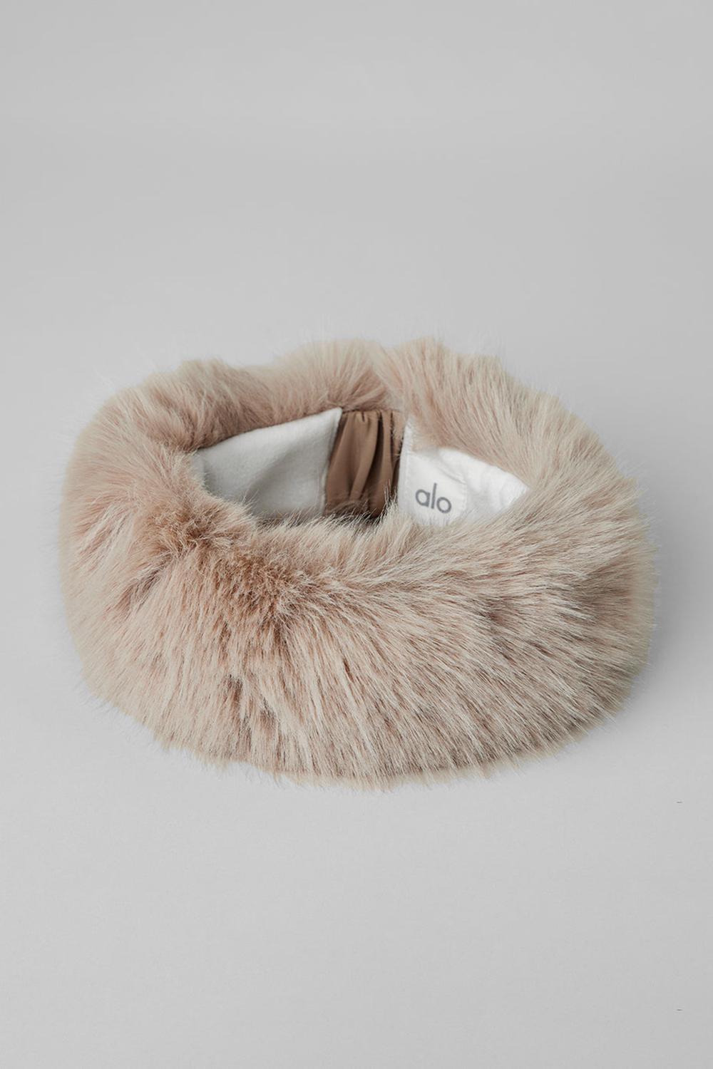 Diadema Alo Yoga Faux Fur Wintersun Mujer Oat | Colombia  VRYZ-03851