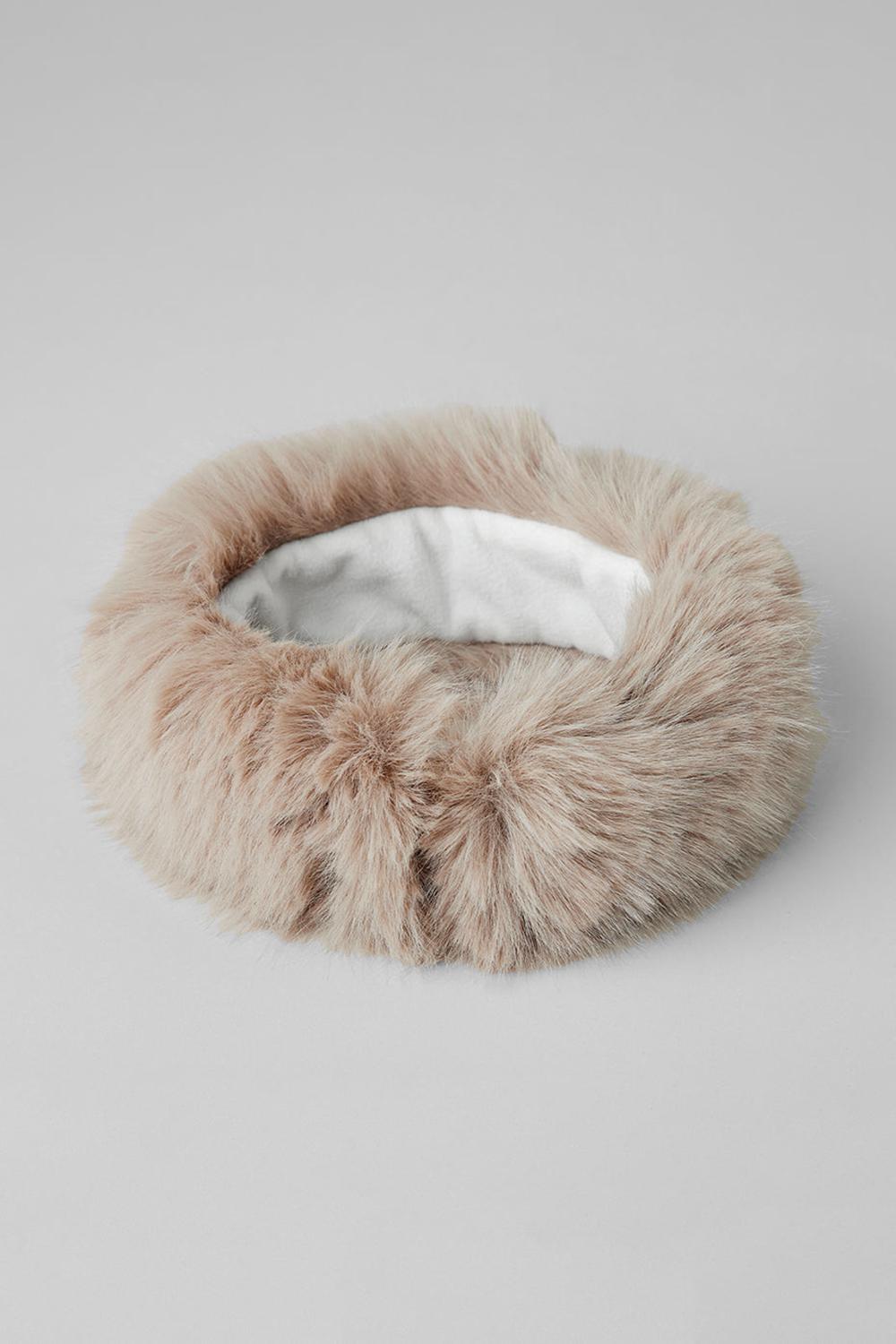 Diadema Alo Yoga Faux Fur Wintersun Mujer Oat | Colombia  VRYZ-03851