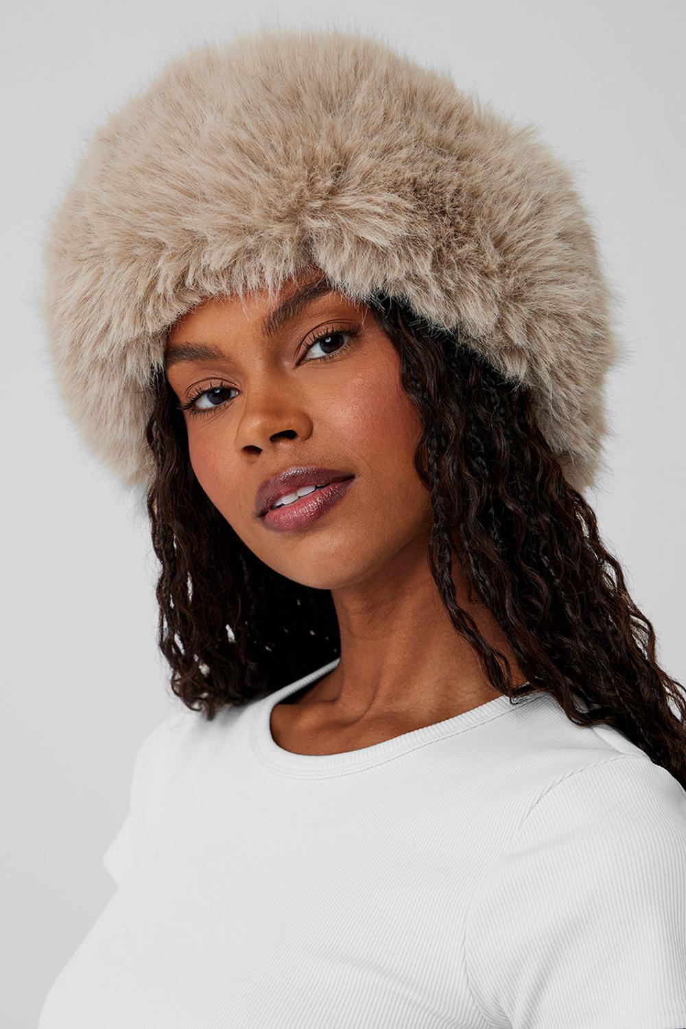 Diadema Alo Yoga Faux Fur Wintersun Mujer Oat | Colombia  VRYZ-03851