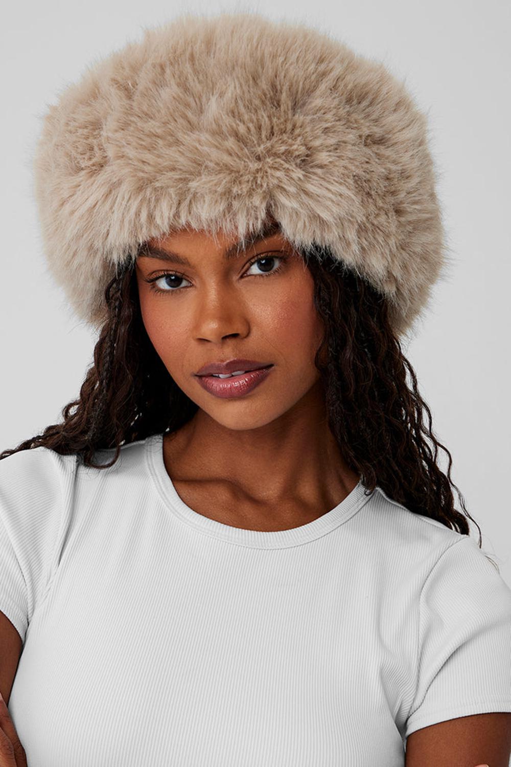 Diadema Alo Yoga Faux Fur Wintersun Mujer Oat | Colombia  VRYZ-03851