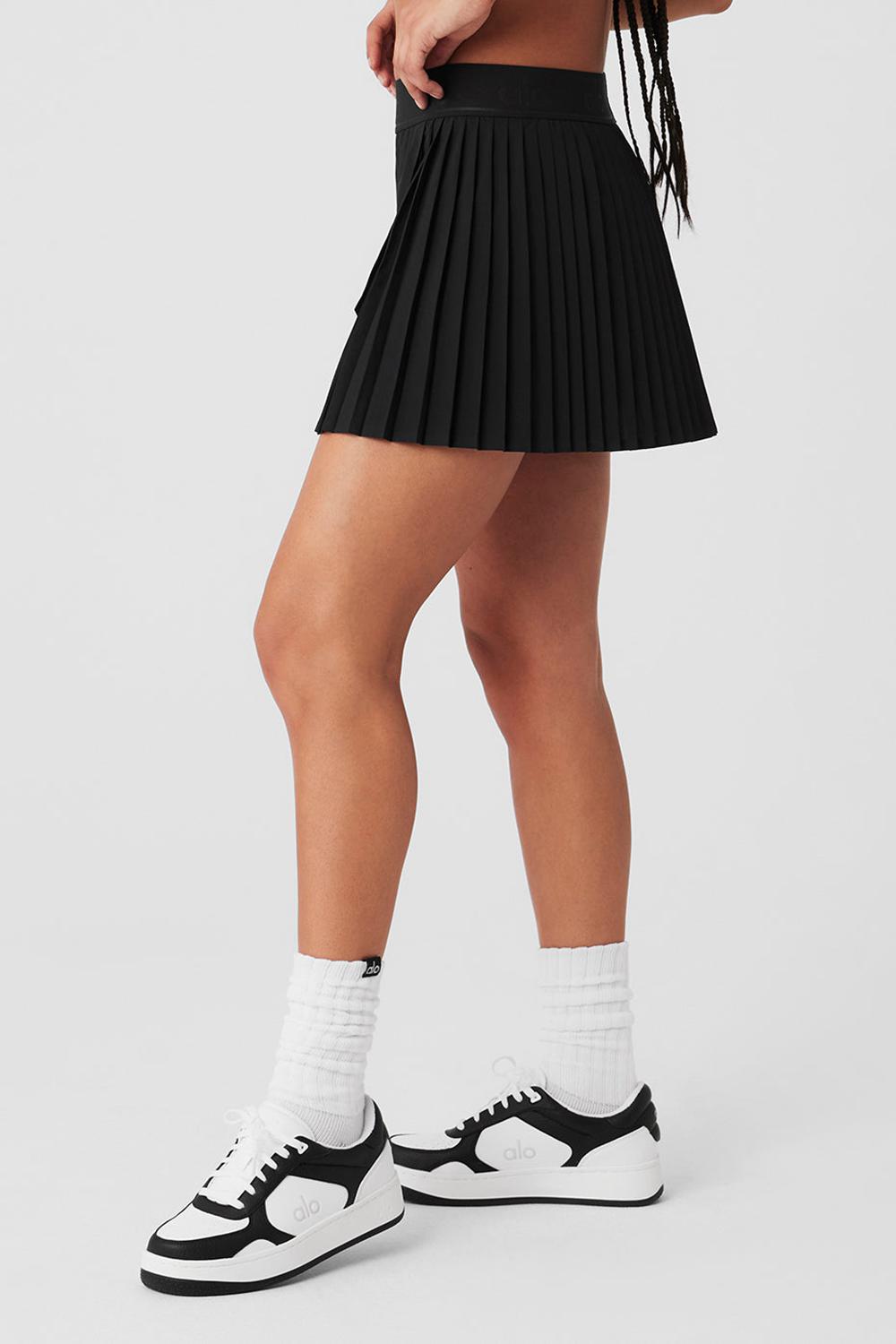Falda Alo Yoga Aces Tennis Mujer Negras | Colombia  UZLM-94630