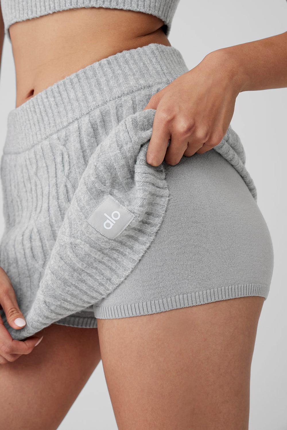 Falda Alo Yoga Cable Knit Winter Bliss Mini Mujer Gris | Colombia  UMWO-86913