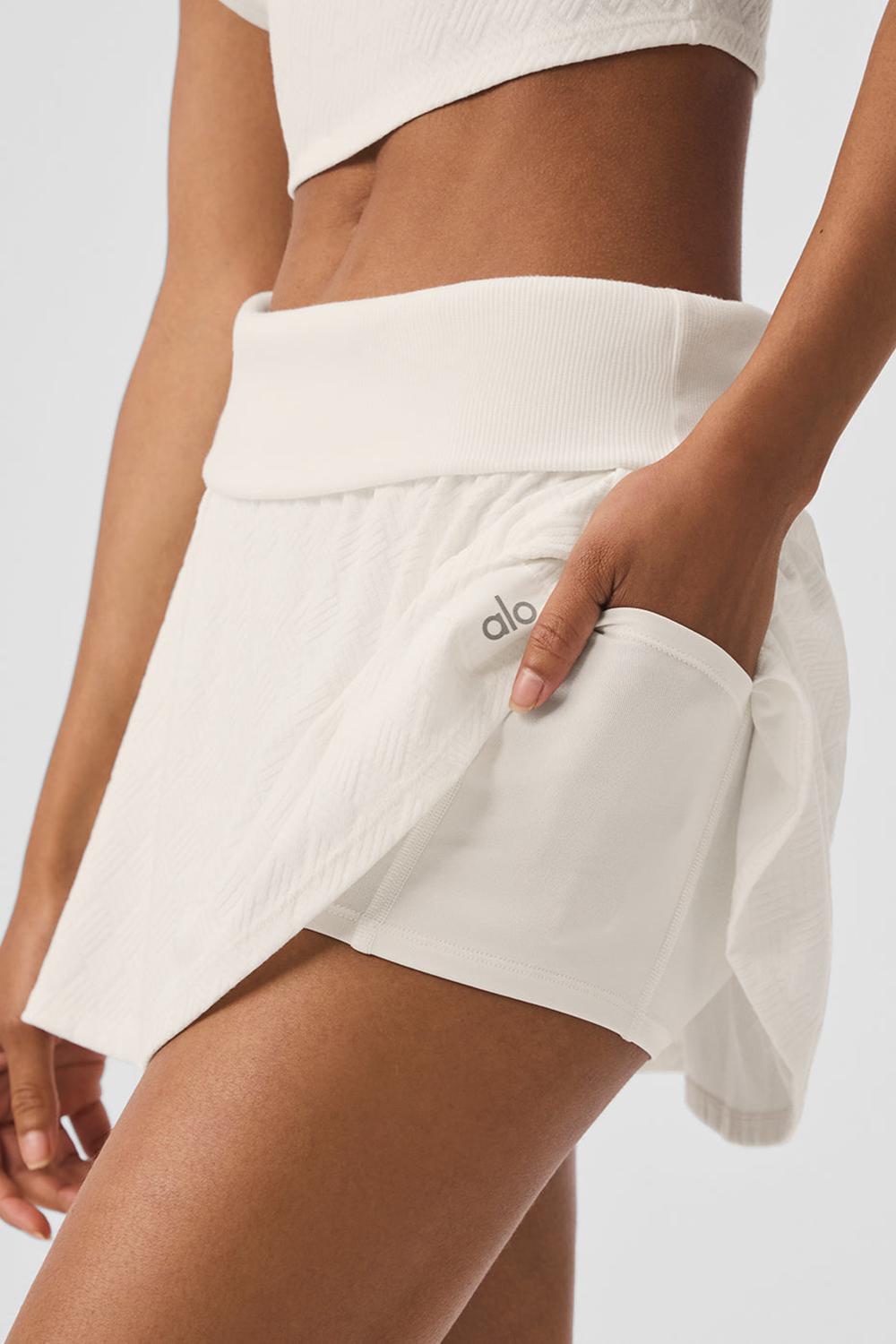 Falda Alo Yoga Doubles Only Mujer Ivory | Colombia  EMSY-03694