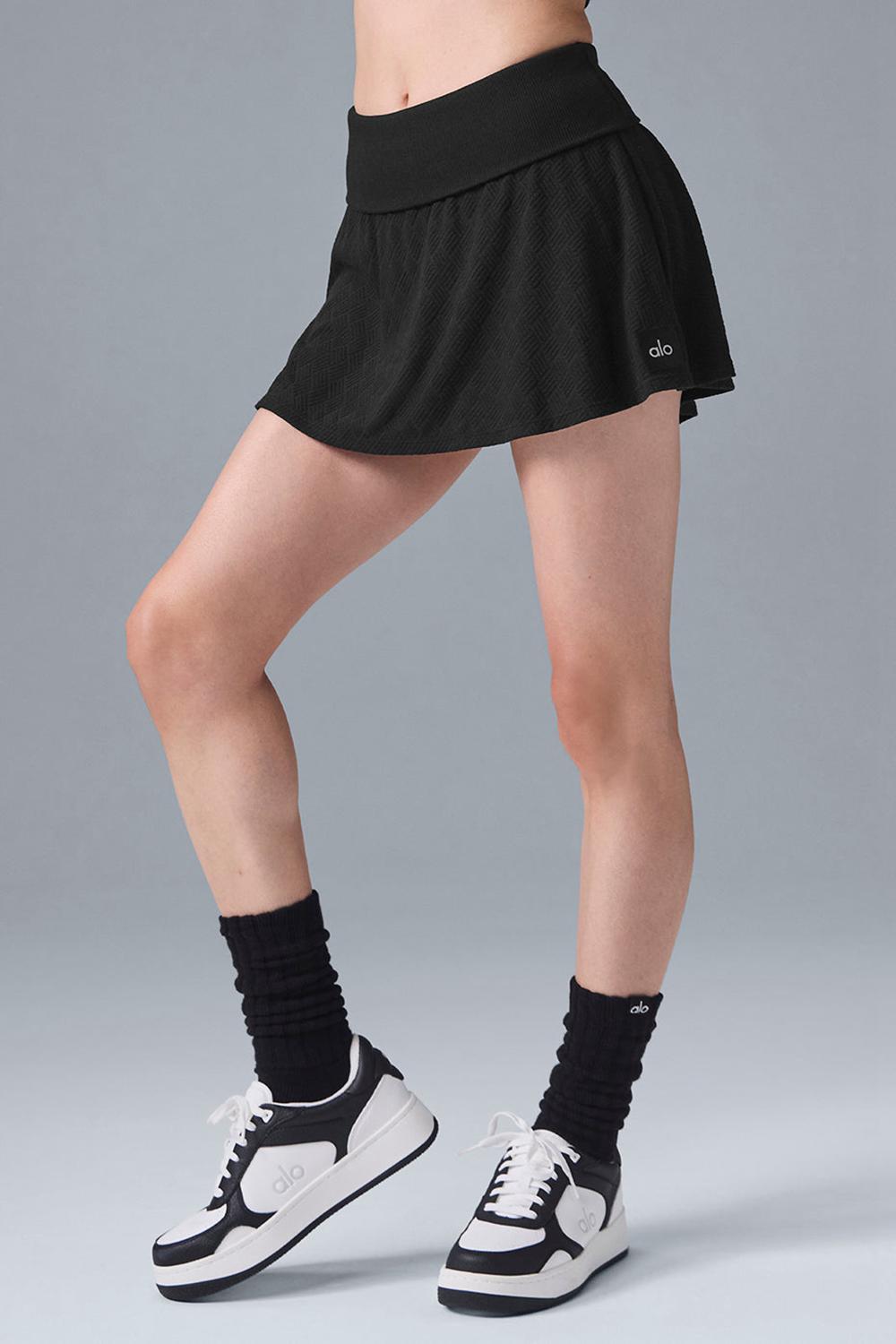 Falda Alo Yoga Doubles Only Mujer Negras | Colombia  GZDJ-06823