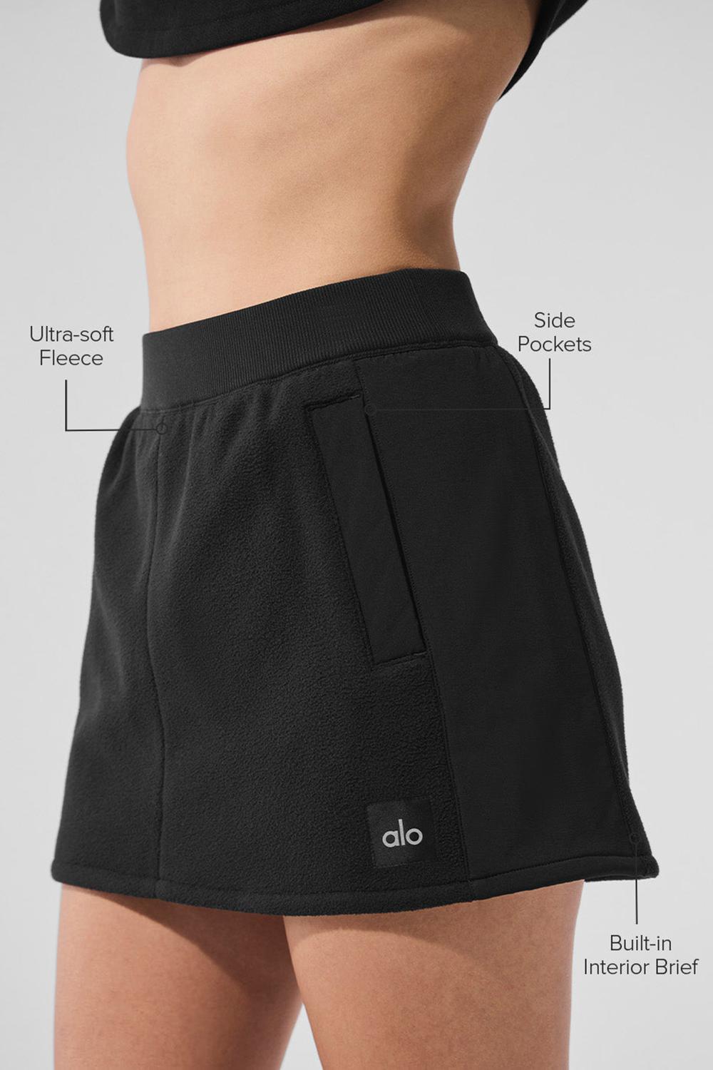 Falda Alo Yoga Polar Fleece Wintry Mix Mujer Negras | Colombia  XQUS-97340