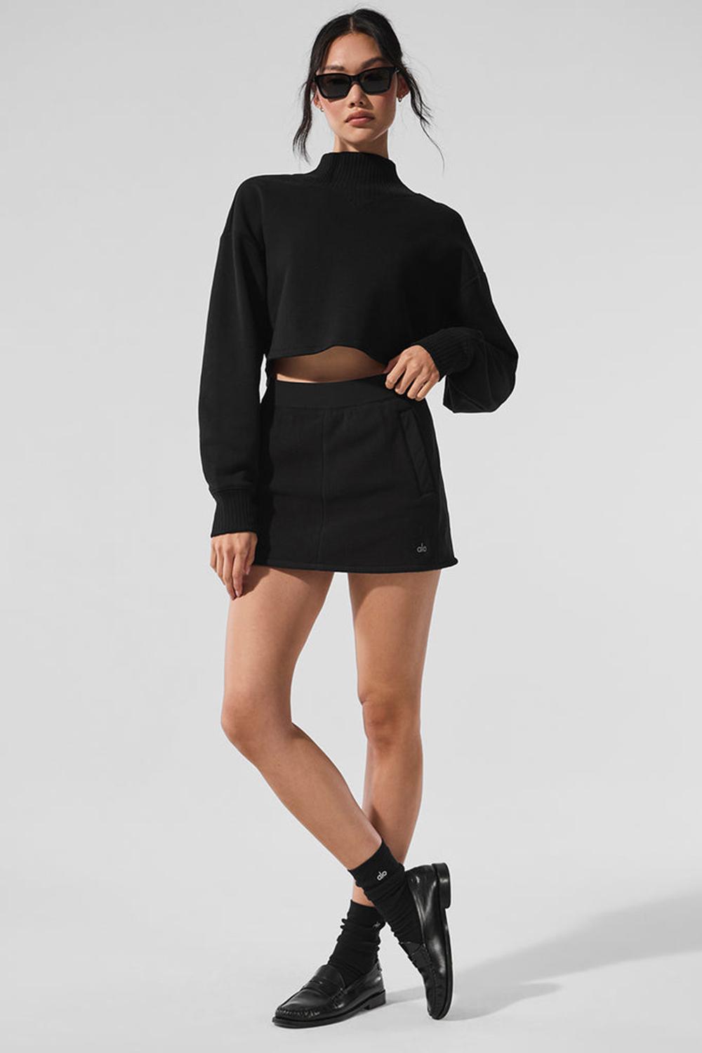 Falda Alo Yoga Polar Fleece Wintry Mix Mujer Negras | Colombia  XQUS-97340