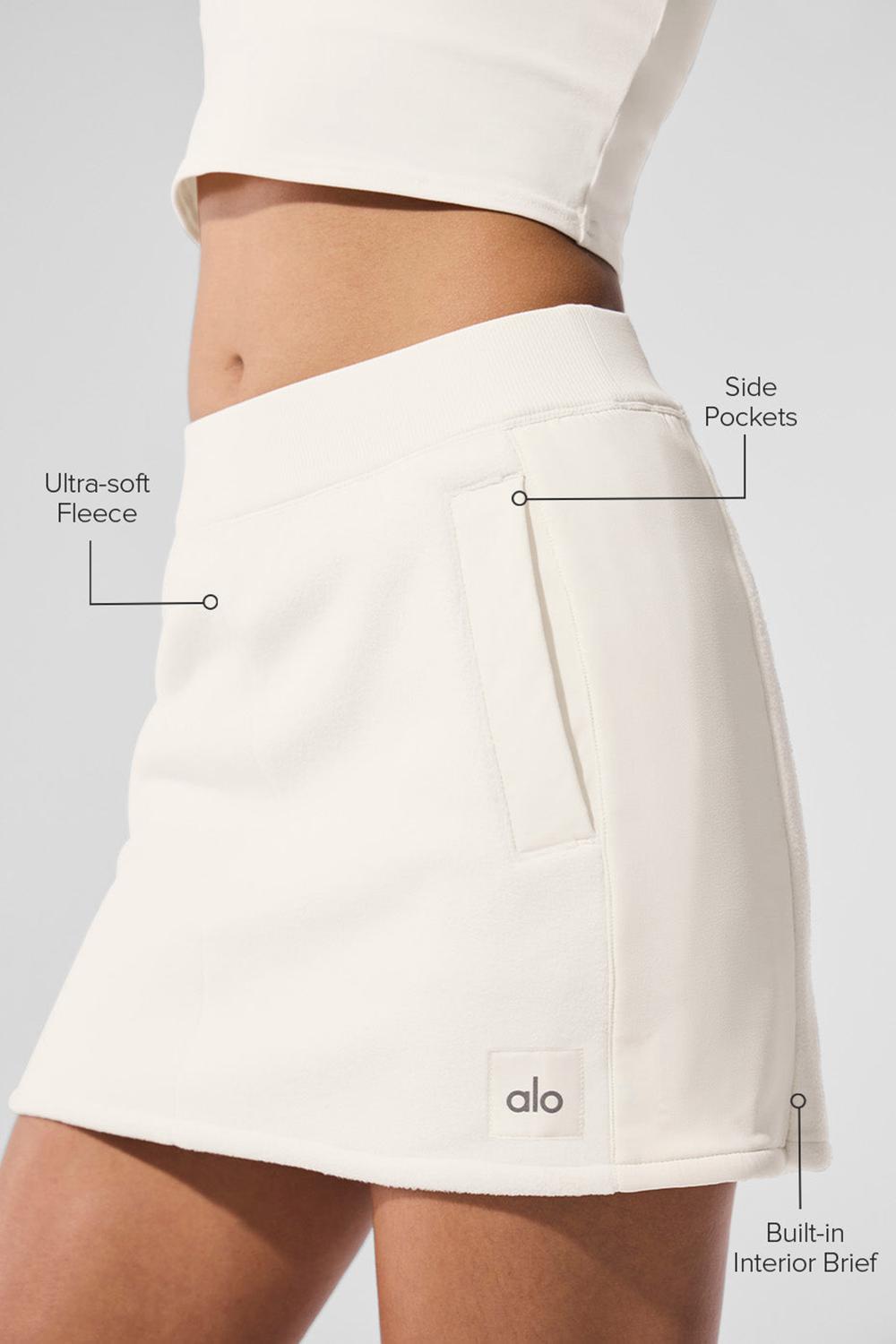 Falda Alo Yoga Polar Fleece Wintry Mix Mujer Ivory | Colombia  GKQB-32648
