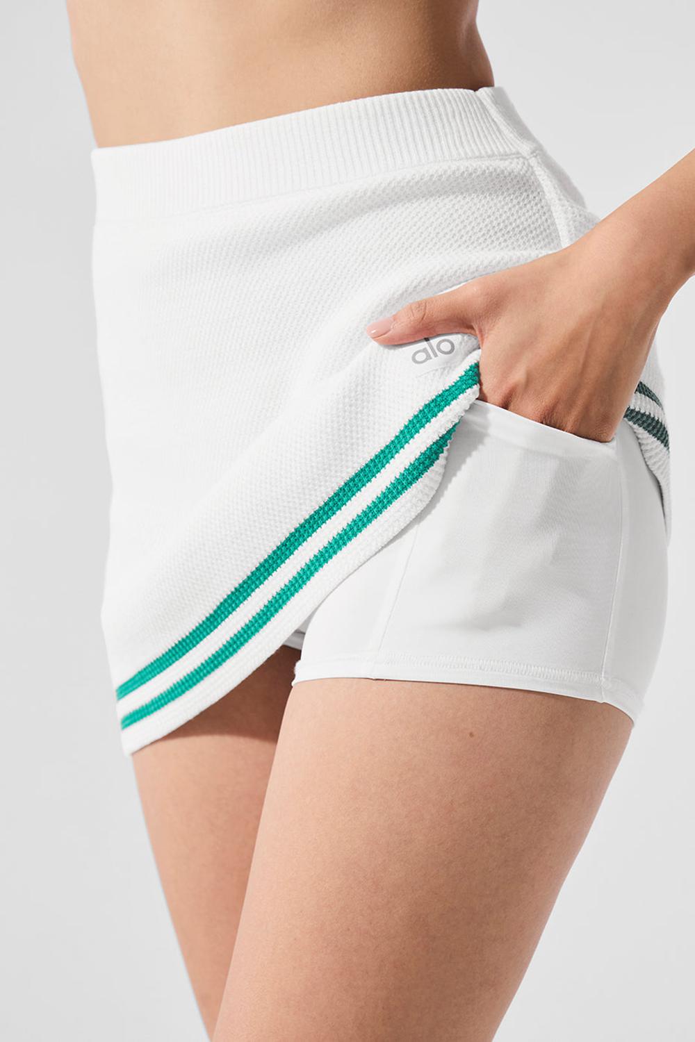 Falda Alo Yoga Tennis Club Sweater Knit Mujer Blancas Verde | Colombia  SVYD-73051