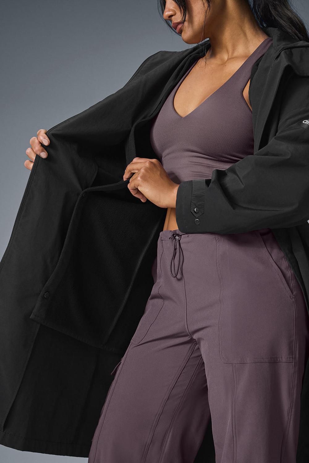 Gabardina Alo Yoga Crinkle On The Move Mujer Negras | Colombia  KNZH-95170