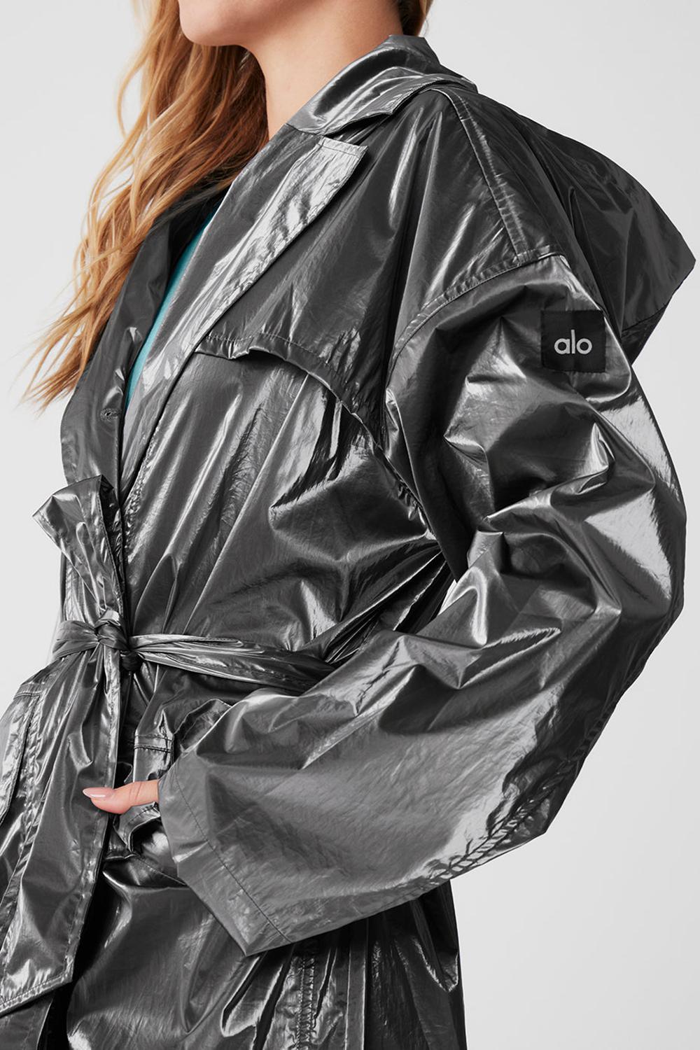 Gabardina Alo Yoga Metallic Break Line Mujer Plateadas | Colombia  UWQF-01576