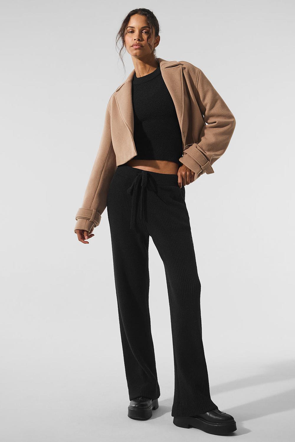 Gabardina Alo Yoga Wool Cropped Metro Mujer Toasted Almond | Colombia  ODQP-16037