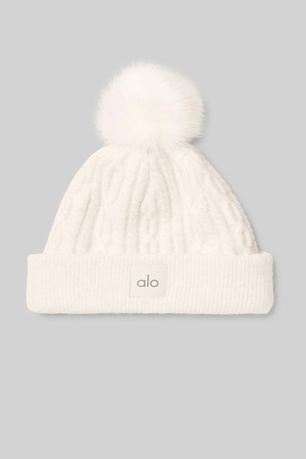 Gorro Alo Yoga Cable Knit Mujer Ivory | Colombia  JIYP-23618