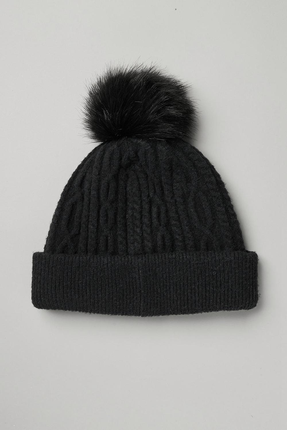 Gorro Alo Yoga Cable Knit Mujer Negras | Colombia  GEXZ-56829
