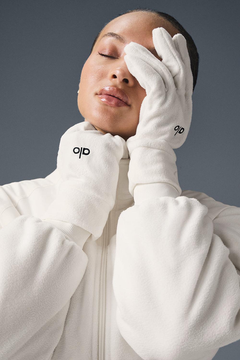 Guantes Alo Yoga Performance Fleece Hombre Ivory | Colombia  EMSP-65827