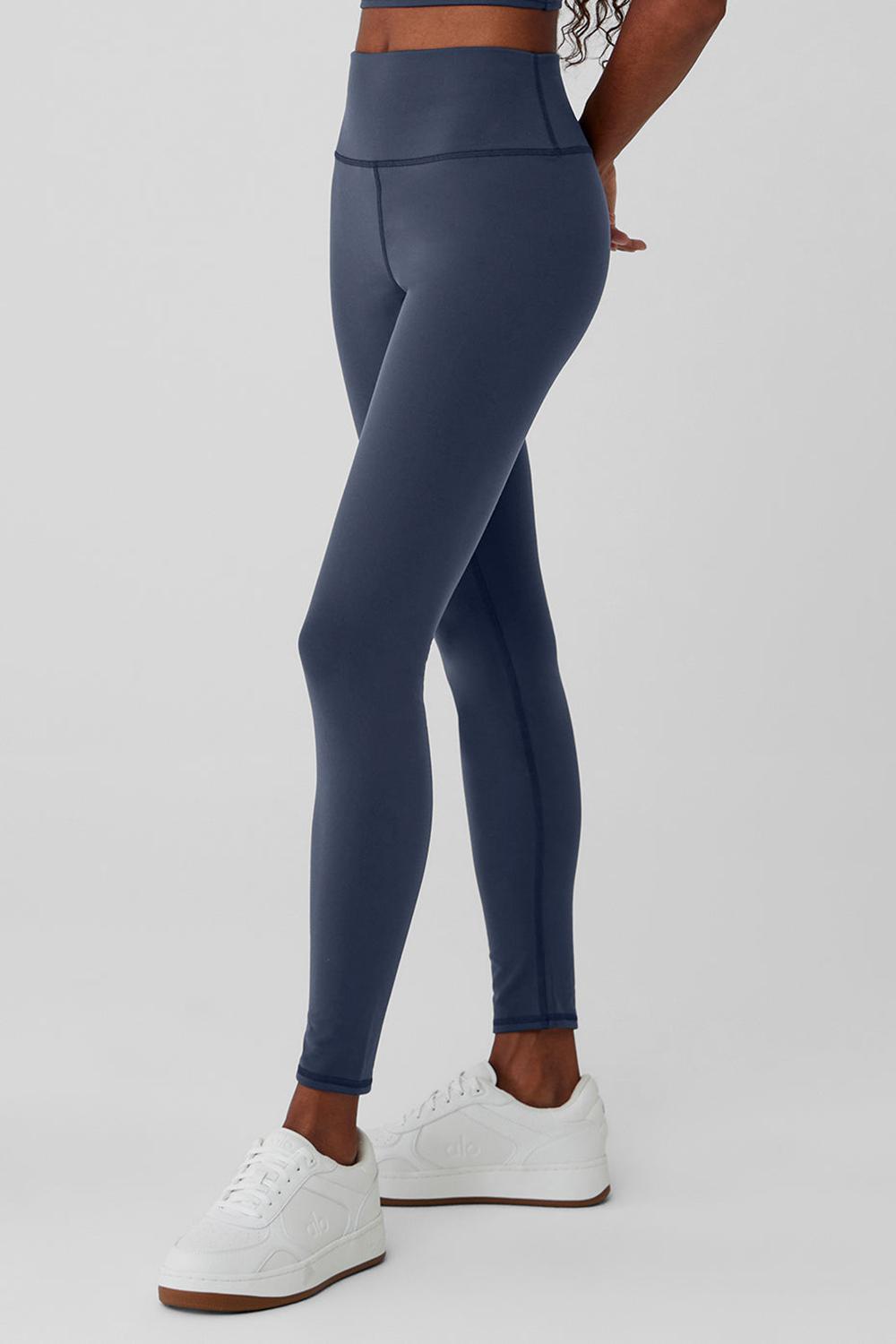 Leggins Alo Yoga Airbrush Winter Warm High-Waist Nocturne Mujer Azul Marino | Colombia  KIAJ-59642