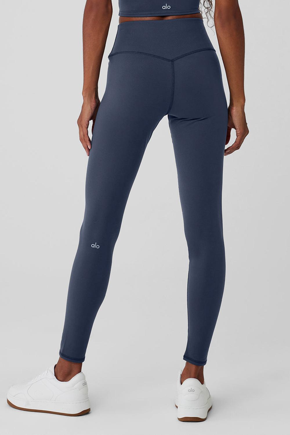 Leggins Alo Yoga Airbrush Winter Warm High-Waist Nocturne Mujer Azul Marino | Colombia  KIAJ-59642