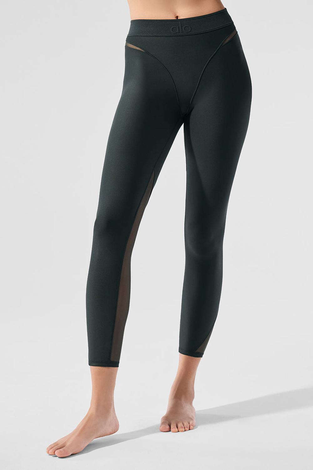 Leggins Alo Yoga Airlift High-Waist 7/8 Rebel Mujer Verde | Colombia  LDUW-98376