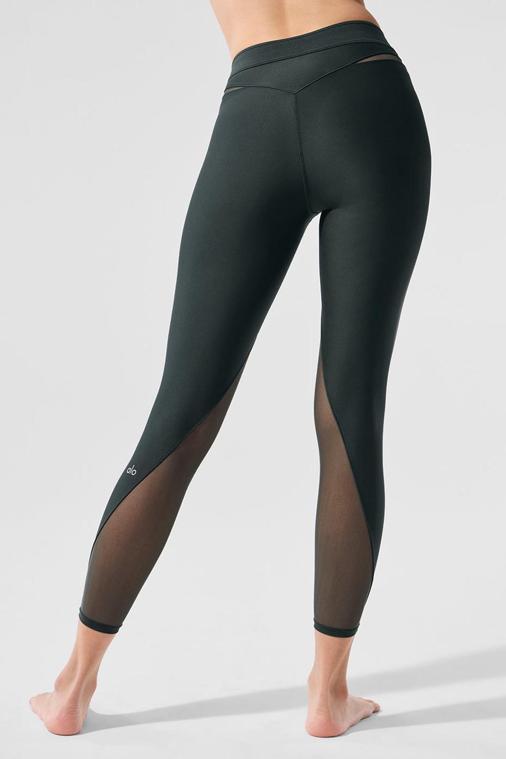 Leggins Alo Yoga Airlift High-Waist 7/8 Rebel Mujer Verde | Colombia  LDUW-98376