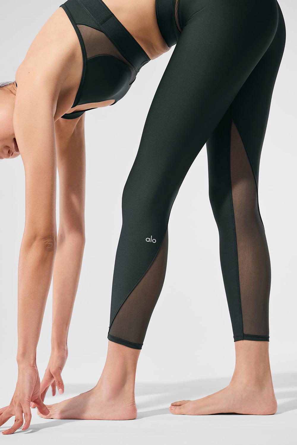 Leggins Alo Yoga Airlift High-Waist 7/8 Rebel Mujer Verde | Colombia  LDUW-98376