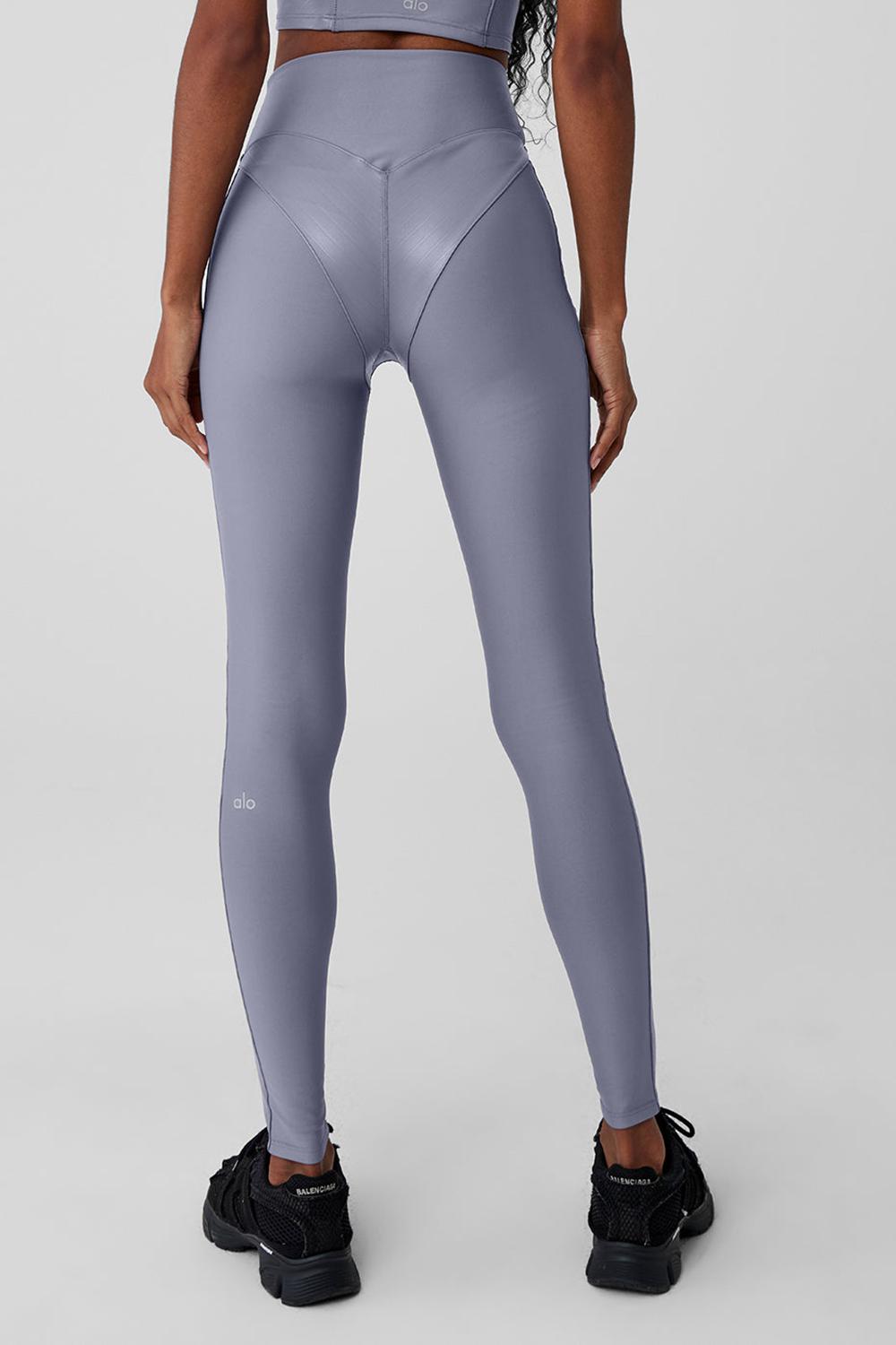 Leggins Alo Yoga Airlift Winter Warm High-Waist Supermoto Mujer Fog | Colombia  CKUP-95437