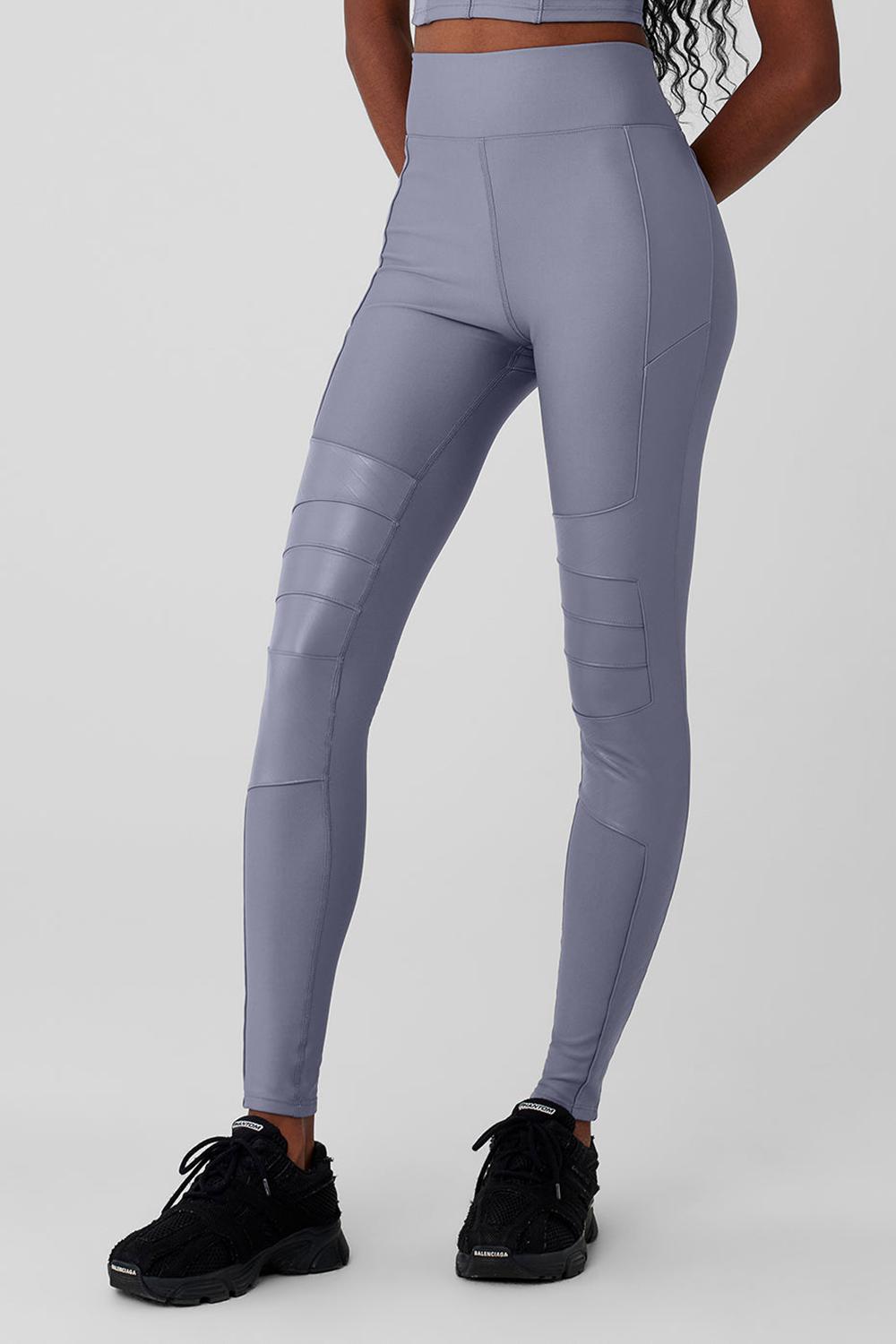 Leggins Alo Yoga Airlift Winter Warm High-Waist Supermoto Mujer Fog | Colombia  CKUP-95437