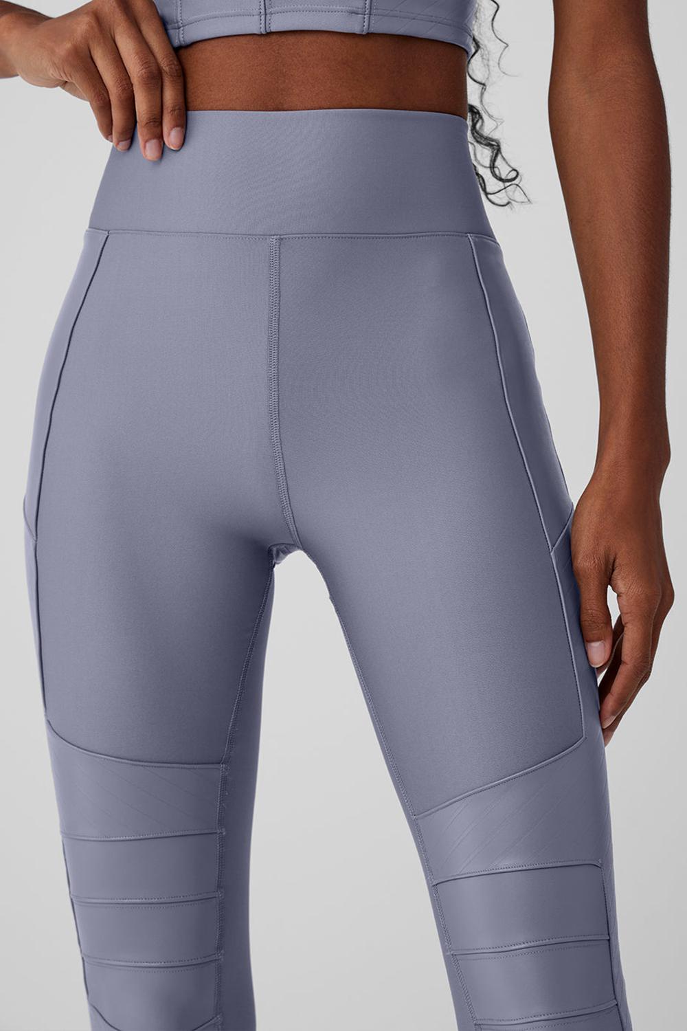Leggins Alo Yoga Airlift Winter Warm High-Waist Supermoto Mujer Fog | Colombia  CKUP-95437